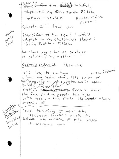 Early handwritten draft